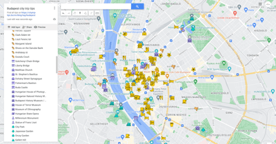 Discover Budapest: Google My Maps city trip guide of Budapest