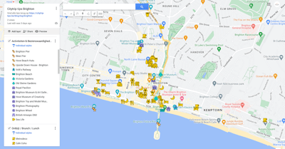 Ontdek Brighton: Google My Maps citytrip gids van Brighton