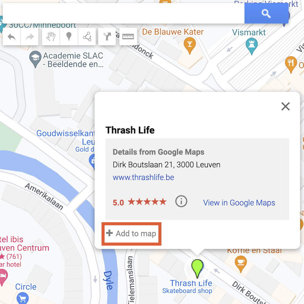 Google My Maps add to map Google My Maps add to map