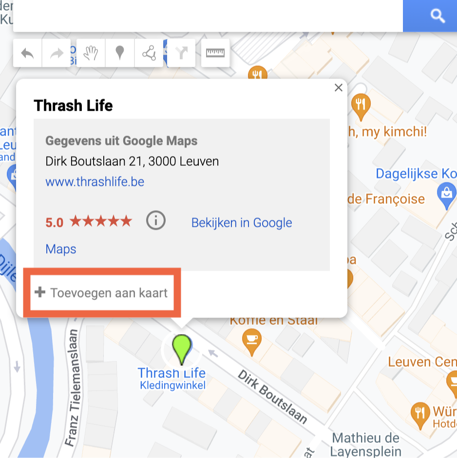 Google My Maps toevoegen aan kaart