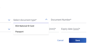 Check-in at Ryanair: which document number do I enter?