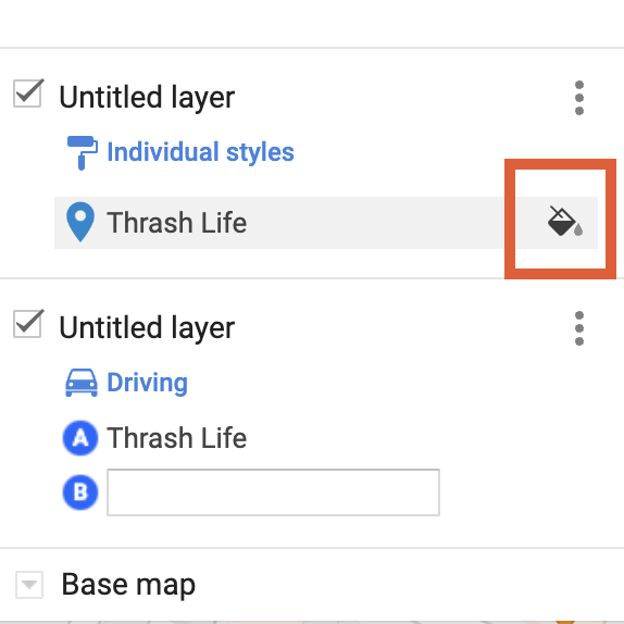 Google My Maps customise icons