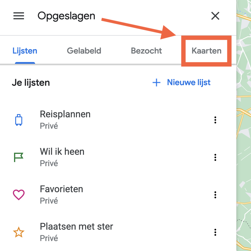 Google maps kaarten