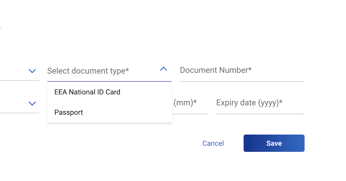 what does document number mean on ryanair check in